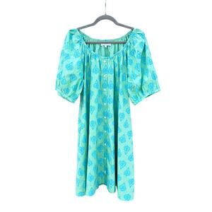 LIVRO Green Puff Sleeve Day Dress A Line Dress Large L